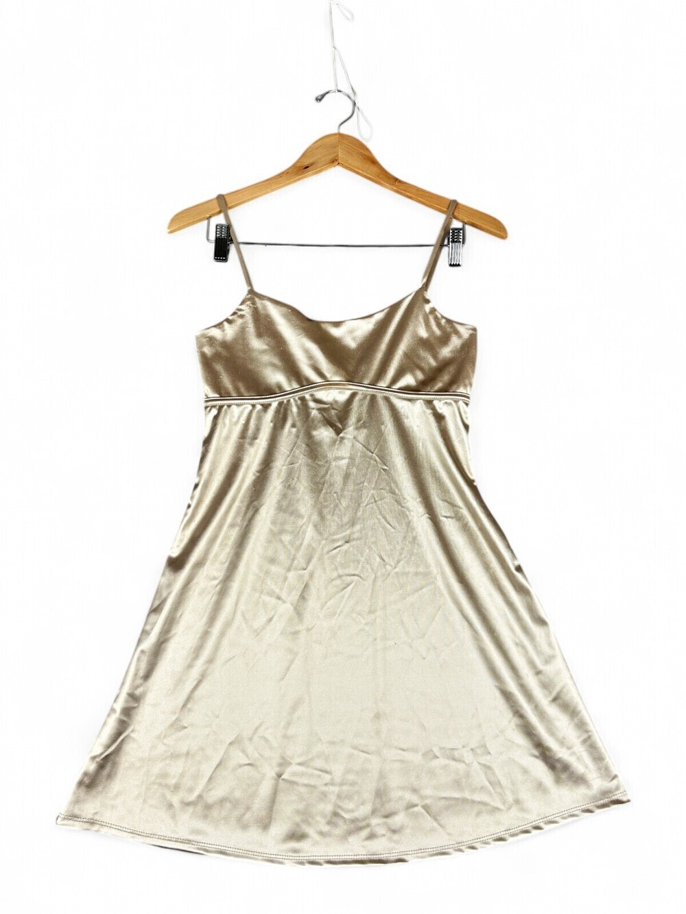 Altar'd State Satin Slip Midi Dress M Champagne